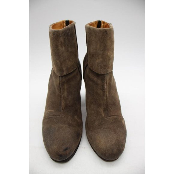 Rag & Bone Boots Newbury Women's 40 / 10 Bootie Distressed Brown Suede Heel - Picture 2 of 10